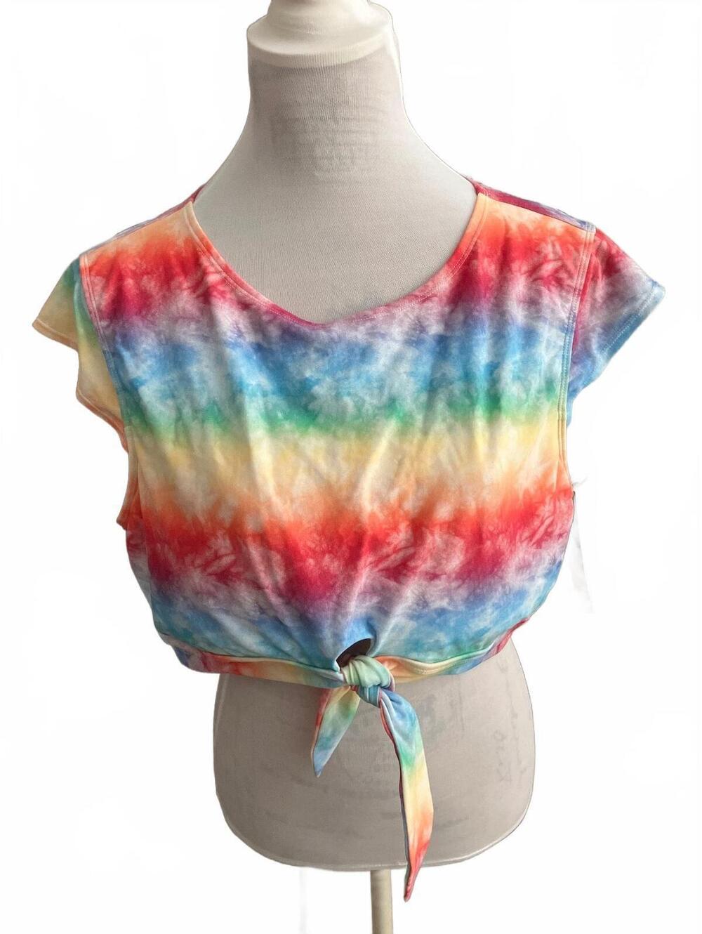 NWT Salt & Cove Rainbow Dye AJA Crop Top XXL